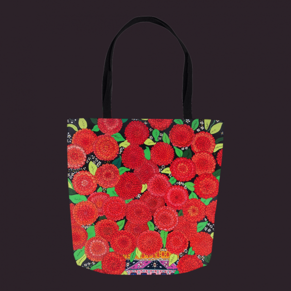 Red Flowers Tote Bag